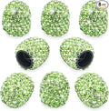 8PCS Bling Crystal Diamond Tire Stem Valve Caps, Dustproof Car Wheel Tire Valve Caps Universal Tire Valve Stem Covers for Cars, SUV, Trucks, Bikes, Motorcycles, Bicycles (Green)