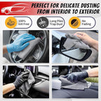 Microfiber Cleaning Cloth, Shop Towels Bulk, 24 Pack Grey Microfiber Towels for Cars, All-Purpose Absorbent Cleaning Rags, Dust Cloth for Automotive, Mechanic, Garage, Bar, 12 x 11 inch