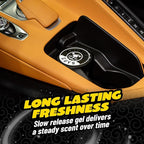 Black Frost Scent Gel Can Air Freshener, Adjustable Car Air Freshener Gel With Touchless Vent Control For Cup Holder, Under Seat, Office And Home Use - 3 Pack