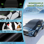 2PCS Windshield Snow Cover, Car Windshield Cover for Ice and Snow, Automotive Large Magnetic Windshield Frost Cover With Side Window and Mirror Protector in Winter, Suitable for Most Vehicle,Sedan,SUV