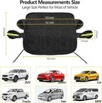 Car Windshield Cover for Ice and Snow Magnetic Car Anti-Snow Cover for SUV Truck 4-Layer for All-Weather Automotive Frost Snow Covers with Mirror Protectors, Fits Most Cars