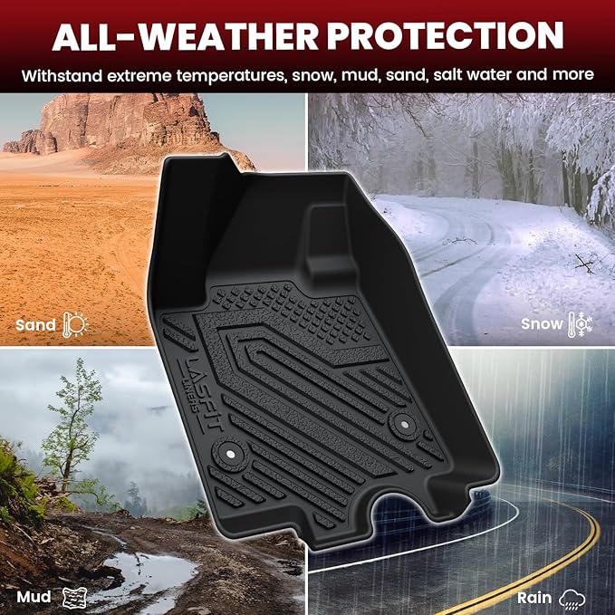 Floor Mats & Cargo Liner with Backrest Mat for Chevrolet Chevy Equinox EV (Not Fit Gasoline) 2024 2025 2026, All Weather TPE Custom Fit Floor Mats, Car Mats Full Set for Chevy Equinox EV