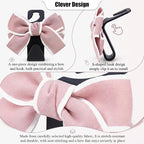 2 Pack Cute Bow Car Seat Headrest Hooks, Purse Hook for Car, Car Purse Hanger for Bags, Backseat Storage Organizer, Universal Vehicle Hooks for Women, Sedan SUV Truck, Pink