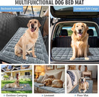 Backseat Dog Bed Non-Slip, Dog Bed for Car Back Seat Soft and Comfortable, Back Seat Pet Bed Mat for Travel, Pet Car Blanket for Backseat Extender and Seat Covers 51”X 23.5”Light Grey