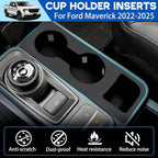 Cup Holder for Ford Maverick 2026 2025 2024 2023 2022 Center Console Cup Holder Insert Middle Console Silicone Drink Holder Organizer Waterproof Non-Slip Interior Decoration for Maverick Accessories