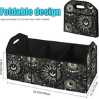 Sun Moon Stars Collapsible Trunk Organizer Automotive Storage Car Multicompartment Large Capacity