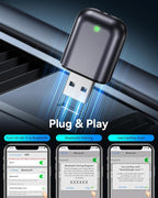 Wireless Carplay Adapter for iPhone Newly Upgraded, Ultra-Mini USB Design Wired to Wireless for Apple Car Play, Stable Low-Lag GPS Plug & Play for iOS 10+ & Cars from 2016+ (Starry Sky)
