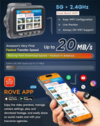 R2-4K DUAL Dash Cam Front and Rear, STARVIS 2 Sensor, FREE 128GB Card Included, 5G WiFi - up to 20MB/s Fastest Download Speed with App, 4K 2160P/FHD Dash Camera for Cars, 3" IPS, 24H Parking Mode