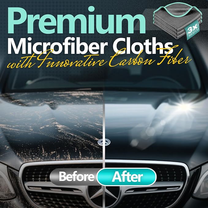 Airlab Glass Polishing Cloth Streak Free Miracle Cleaning Cloth Lint Free Microfiber Cleaning Rags for Glasses Kitchen Dish Mirrors Easy Clean, Pack of 3, 12" x 12", Grey-Green