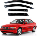 KPY Rain Guards Fit for 1999–2004 BMW 3 Series Sedan, Out-Channel Window Visors Vent Wind Deflectors 4PC, Car Accessories for 99–04 BMW 3 Series Sedan