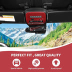 for Bronco Front Reading Light Panel Trim Cover Compatible with 2021-2025 Ford Bronco Interior Accessories 2-Door 4-Door, Red Carbon Fiber (with AUX Switches)