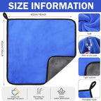 12 Pcs Microfiber Towels for Cars, 800 GSM Plush Drying Cleaning Cloth Bulk, 16 x 16 Inch Thick Absorbent Wash Detailing Towels for Car Polishing, House, Kitchen Cleaning(Gray and Blue)