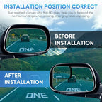 8 Pcs Blind Spot Car Mirror 360 Degree Adjustabe Glass Traffic Safety Rear View Mirror Convex Spot Frameless Adjustable Self Adhesive Angle for Larger Image Exterior Accessories (Rectangle)