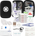 279PCS Small Travel First Aid Kit Supplies for Business, First Aid Emergency Set Backpacking Essentials Items Trauma Survival Kits for Outdoor Adventure, Black