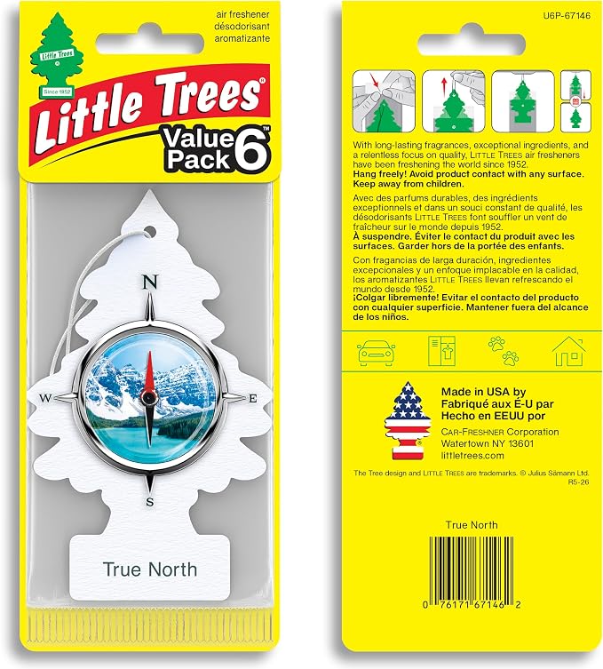 Car Air Freshener | Hanging Tree Provides Long Lasting Scent for Auto and Home | 24 Air Fresheners |True North