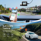 Dash Cam Front and Rear A510,1944P+1080P with STARVIS 2 IMX675 and 64GB Card, Dash Camera for Cars, 4G LTE Support, ADAS, Built-in GPS WiFi, APP Control, HDR, 24H Parking Mode, Loop Recording