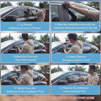 Rain Guards Compatible with Honda Civic Sedan 2022 2023 2024 2025 2026, Tape-on Durable Side Window Sun Wind Deflectors Rain Visors 2022-2026 Civic Rain Guard Black 6 PCS