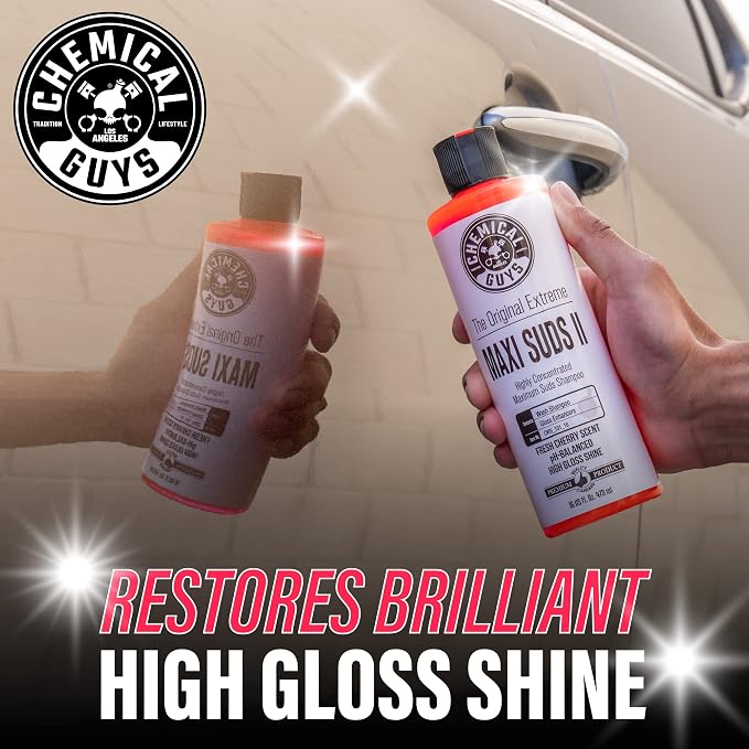 CWS_101_16 Maxi-Suds II Foaming Car Wash Soap (Works with Foam Cannons, Foam Guns or Bucket Washes) Safe for Cars, Trucks, Motorcycles, RVs & More, 16 fl oz, Cherry Scent (Pack of 2)