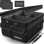 Trunk Organizer For SUV Car Trunk Organizer, Foldable Storage, Car Accessories for Women Men, Collapsible Bag, 600D Oxford, Non Slip Bottom, Straps, Soft Cover (65L)