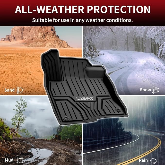 Floor Mats for Honda Civic 2022-2025 2026 Sedan Hatchback Si (Include Sport), with&w/o USB Port | for Acura Integra 2023-2026, All Weather Car Floor Liners, 1st & 2nd Row, Black