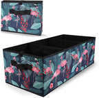 Trunk Organizer, Car Trunk Organizer, Non-Slip Bottom, Sturdy Storage Organizer for SUV, Sedans, Van, Jeep, Grocery, Large 3 Compartments Car Organizer for Women, Flamingo 31.9"×12.6"×10.6"