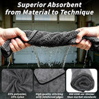 20 Pack Microfiber Towels for Cars, 24" x 16" Car Detailing Towels Dual Pile Quick Drying 400 GSM Microfiber Cleaning Cloths, Lint Free Scratch Free Car Drying Towels for Auto, Truck, SUV, RV & Boat