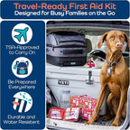 KeepGoing Travel First Aid Kit for Kids – 130 Pc. for Car, Home, Purse, Diaper Bag & Backpack with Latex-Free Bandages - Mini First Aid Kit Travel Size TSA-Approved