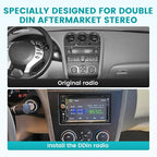 NuIth Double DIN Radio Dash Kits for Nissan Altima 2007-2012 with Non Digital A/C Climate Control, Altima 2Din Stereo Wiring Harness Adapter, Altima Trim Bezel Mount Housing Bracket