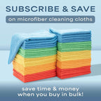 S&T INC. Microfiber Cleaning Cloth, Bulk Microfiber Towel for Home, Reusable and Lint Free Cloth Towels for Car, Assorted Colors, 11.5 Inch x 11.5 Inch, 50 Pack