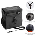 Car Trash Can with Lid - Hanging Trash Bin Garbage Can for Car SUV, Leak-Proof Collapsible Automotive Truck Organizer Road Trip Essentials(3.2 Gallon/12L)