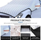 Car Windshield Cover, 91"x98" Heavy Duty Hail Protector Car Cover, Waterproof Windproof Dustproof Car Half Car Cover Sunshade, All-Season Versatility Universal Fit SUV/Truck/Sedan (Silver)
