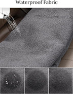 2PCS Terry Cloth seat Cover Universal Waterproof Car Sport Towel Seat Cushion Non-Slip Sweat-Absorbent Towel Cloth Suitable for Gym Workout, Universal Fit for Car SUV Van-Grey