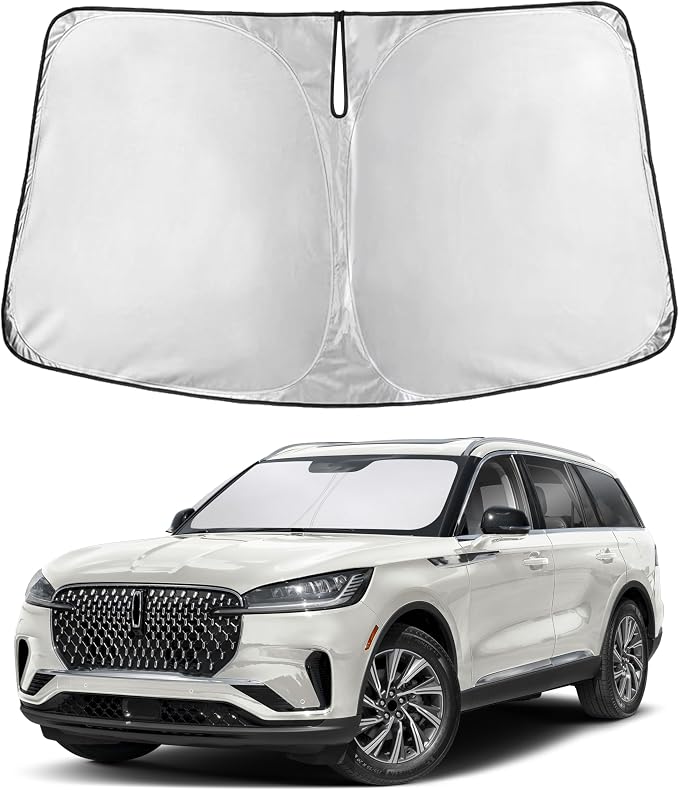 Windshield Sunshade Compatible for Lincoln Aviator 2020-2024 2025 2026, Sun Visor for Front Windshield & Window Sun Shade Cover, UV Heat Blocker & Protector, Car Accessories