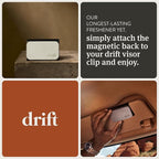 Drift Car Air Freshener - The Original Stone Air Freshsener - Car Odor Eliminator - Long Lasting Scent - Car Accessories - Metal Clip - Coconut Pistachio 3 Pack Refill - NO CLIP INCLUDED