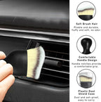 Car Interior Dust Brush, Soft Scratch Free Auto Detailing Brushes, Universal Vehicle Interior Cleaning Tool for Automotive Dashboard, Air Vents, Leather(Beige)