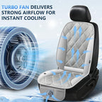 Cooling Car Seat Cushion Ventilated Car Seat Cover with 3-Speed Adjustable Universal Fit for 12V/24V Car SUV Truck Van for Summer, Gray