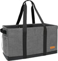 Extra Large Utility Tote Bag - Standing Reusable Grocery Bag with Handle, Collapsible Storage for Shopping, Beach