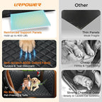 Backseat Extender for Dogs - Hard Bottom Dog Car Seat Cover for Back Seat, Dog Hammock for Car and SUV, Pet Rear Seat Protector Dogs Travel Bed with Mesh Window