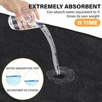 Shiny Shower Cleaning Cloth, Super Absorbent Bath Towels, Shower Doors Drying Towels, Streak Free Glass Window Car Mirror Microfiber Cleaning Cloths (3, 16"X16")