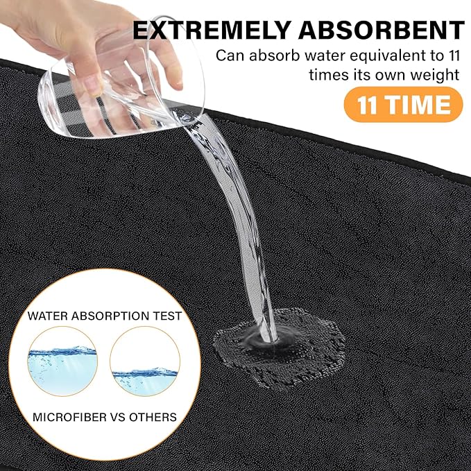 Shiny Shower Wipes Cleaning Cloths, Replacement Towel for Snap Grip Mini Mop, Shiny Shower Cleaning Cloths, Shower Doors Drying, Streak Free Glass Car Mirror Floor (3, 6"X12"Refill)