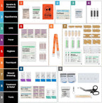 Ultralight First Aid Kit Water-Resistent Medical Kit for Camping, Cycling, Travel, Climbing, Up to 4 Days
