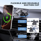 for Mag-Safe Car Mount Charger, Magnetic Phone Holder for Your Car Charger Dash Windshield Vent Magnetic Wireless Car Charger Mount for iPhone 17 16 15 14 13 12