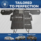Dog Hammock for Car, Black – As Seen on Shark Tank – Back Seat Protector for Cars, Mid-Size SUVs, & Mid-Size Trucks – Waterproof, Touch Fasteners, & Belt Slots – Heavy Duty Dog Seat Cover