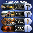 Rechargeable Tire Inflator Portable Air Compressor for Car Tires, 150PSI Battery Powered Cordless Air Pump with Digital Pressure Gauge & Auto Shutoff for Bike Motorcycle E-Bike Ball