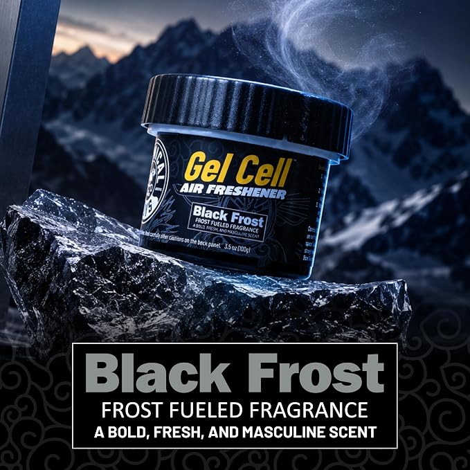 Black Frost Scent Gel Can Air Freshener, Adjustable Car Air Freshener Gel With Touchless Vent Control For Cup Holder, Under Seat, Office And Home Use - 3 Pack