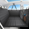 PROZAR Dog Car Seat Cover for Back Seat, Hard Bottom Back Seat Extender, Pet Cover for Dogs - Supports 400lbs, Waterproof Heavy Duty Scratch Dog Hammock for Midsize SUVs & Trucks, 56in -Black