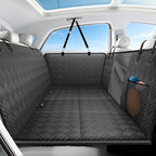 PROZAR Dog Car Seat Cover for Back Seat, Hard Bottom Back Seat Extender, Pet Cover for Dogs - Supports 400lbs, Waterproof Heavy Duty Scratch Dog Hammock for Midsize SUVs & Trucks, 56in -Black