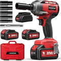 Cordless Impact Wrench 996Ft-lbs(1350N.m), 1/2 Inch High Torque Impact Gun, 20V 2x4.0Ah Batteries & Fast Charger, 3 Variable Speeds, LED Light, High-Rate Impact Driver for Truck/Car/Pickup