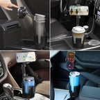 Newlest 2 in 1 Phone Mount for Car Cup Holder with Adjustable Base, Holders for Car Cupholder, No Shaking 360° Flexible Neck Phone Mount for All 4-7” Smartphones, Cup Holder for Most Bottles