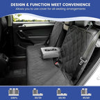 ALLANSING Back Seat Cover for Compact Cars and SUVs Rear Split Bench - 900D Oxford Waterproof Non-Slip Car Seat Protector for Messy Kids & Drooling Dogs, Easy Clean(Black)